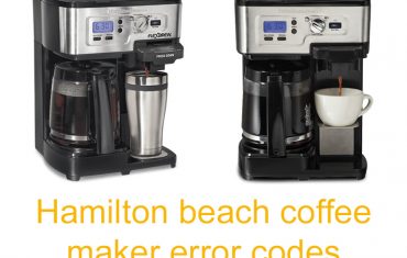 Hamilton beach coffee maker error codes